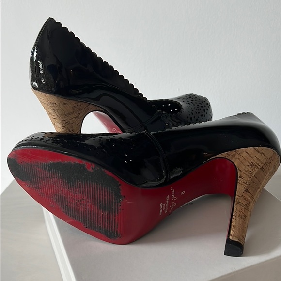 Sergio Zelcer black latent peep-toe heels - Picture 3 of 3